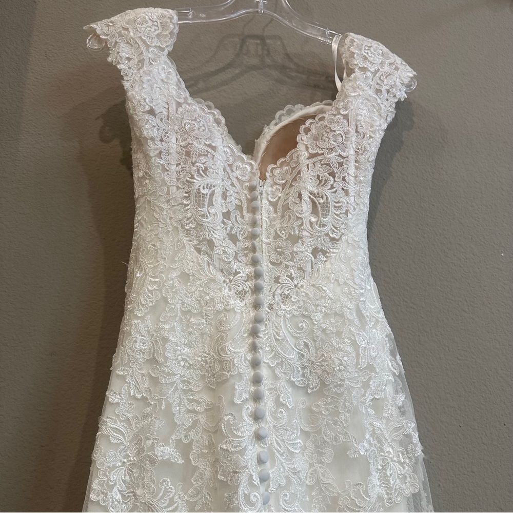 Mori Lee | 4 | Kindsry Off-Shoulder Lace Bridal Gown in Cream - Picture 8 of 14